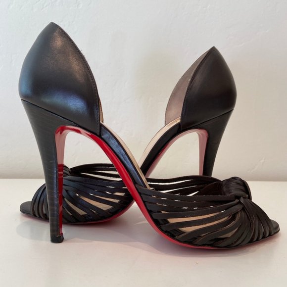 Christian Louboutin Shoes - Christian Louboutin turban knot peep toe brown